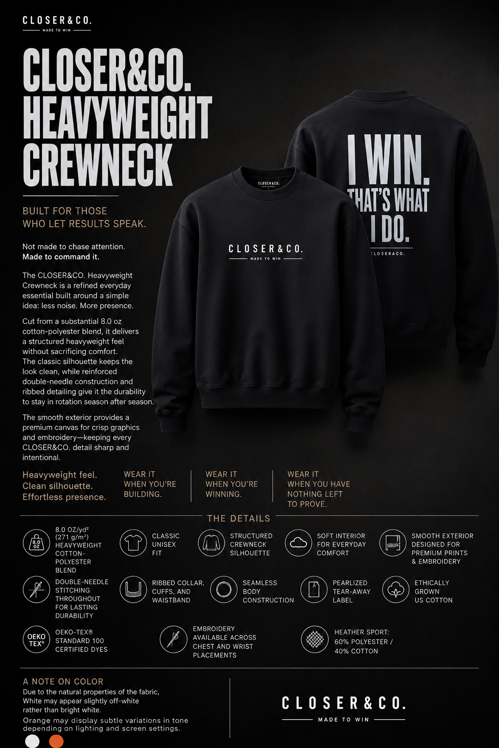 CLOSER&CO. Heavyweight Crewneck 001